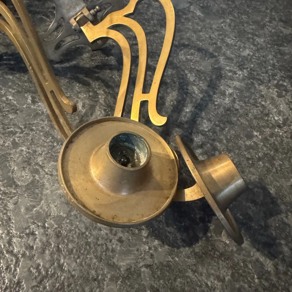 Elegant Gold Wall Candle Holders